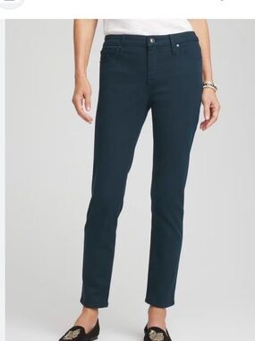 Chico's Straight Leg Jeans in Deep Teal